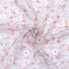 INSPIRE CHIC Women's Floral Stripes Printed Square Cotton Blended Gauze Neck Scarves 1Pc - 4 of 4