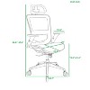 Ergonomic Mesh Office Chair-Adjustable Headrest with Flip-Up Arms, Tilt and lock Function, Lumbar Support and Blade Wheels, Metal legs-The Pop Home - 3 of 4