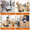 660 LB Folding Hand Truck, Portable Heavy Duty Carrying Dolly Cart, Utility Cart Combination of 4 Wheels and 2 Wheels Convertible for Moving Shopping - 3 of 4