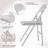 Whizmax 4-Pack Folding Chairs, 350lb Capacity Metal Frame, Portable Black Foldable Chairs for Indoor/Outdoor, Dining/Living Room & Office - 4 of 4