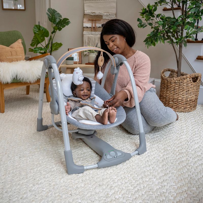 Ingenuity Boutique Collection Deluxe Swing &#39;n Go Portable Baby Swing - Bella Teddy, 4 of 37