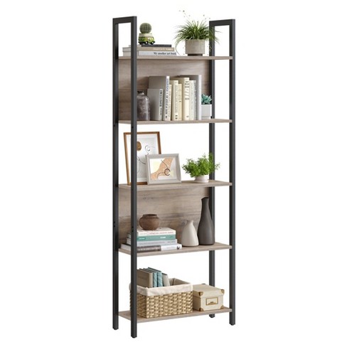 Vasagle Alinru Storage Shelf 5 Shelf Bookshelf For Living Room Entryway ...
