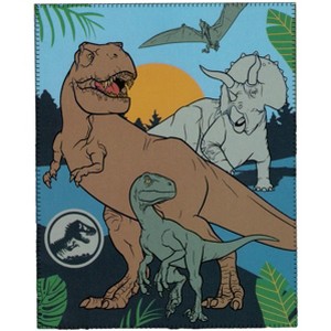 Jurassic World Kids Fleece Throw Blanket – 40" x 50" Super Soft Microfiber Plush - 1 of 1