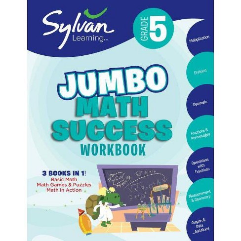 5th Grade Jumbo Math Success Workbook - (Sylvan Math Jumbo Workbooks) by  Sylvan Learning (Paperback) - image 1 of 1