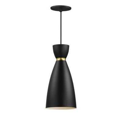 Maxim Lighting Carillon 1 - Light Pendant in  Black/Satin Brass