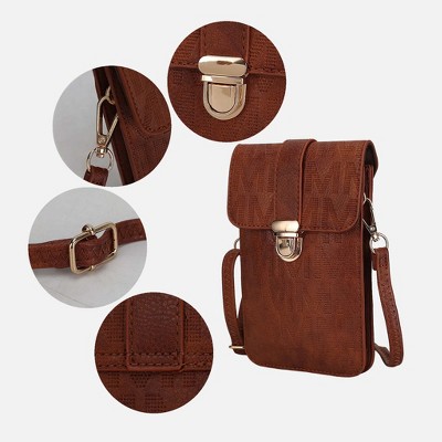 MKF Collection Phone Wallet Crossbody, Ulla XL Signature Flip Snap Closure | MKF Collection by Mia K - Beige — фото 3