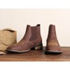 Santimon Men's Square Toe Chelsea Boots, Ankle High, Slip-On, Anti-Slip Dress Casual Outdoor Boots Brown - 4 of 4
