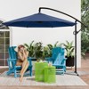 Maggift 9.5ft Large Patio Umbrella, Umbrella Outdoor Patio with Stand, Patio Table Umbrella, Market Umbrella for Pool Lawn Garden, Blue, 181.1" - 2 of 4