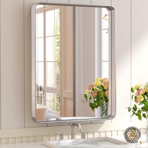Keonjinn Framed Wall Mirror, Modern Rectangular Bathroom Vanity Mirror, Wall Mounted - 1 of 4