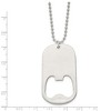 Black Bow Jewelry Stainless Steel LG Functional Bottle Opener Dog Tag Necklace, 22 Inch - image 3 of 4