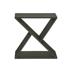 FONTOI Side Table with Slanted Storage Cubby, Bedside Table with Storage Shelf, Nightstand for Bedroom Living Room, Green, 11.75"*24.25"*24" - 1 of 4