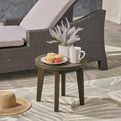 Maggift Patio End Tables Accent Side End Table for Outdoor and Indoor, Garden, Backyard Use, Special Design, Green, 15.75"*15.75"*14.25"