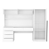 Wooden Desk With Storage,Teens Writing Laptop Desk With Shelves And Drawers,Wardrobe With 2 Doors -Maison Boucle - 3 of 4