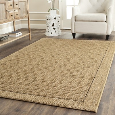 Natural Geometric Hand-Knotted Sisal 6' x 9' Area Rug