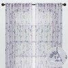 Chanasya 2pk Floral Textured Sheer Window Curtain Panels - Set of 2 - 2 of 4