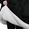 PAVILIA Wearable Blanket Hoodie Adults, Faux Shearling Cozy Oversized Hooded Sweatshirt, Warm Fleece Two Pockets - 3 of 4