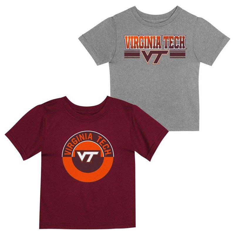 NCAA Virginia Tech Hokies Toddler Boys&#39; 2pk T-Shirt, 1 of 4