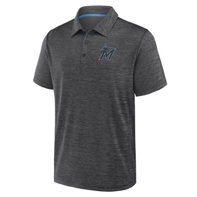 MLB Miami Marlins Men's Heather Polo T-Shirt