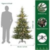 TackView 6ft Christmas Tree, Pre-Lit Artificial Christmas Tree, PE & PVC Blend Hinged Xmas Tree for Home Holiday Party Decoration - 4 of 4