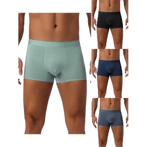 INSPIRE CHIC Men's 4 Pack Underwear Soft Solid Color Basic Boxer Briefs - 1 of 4