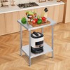 VEVOR Stainless Steel Prep Table, 24 x 30 x 34 Inch, 700 lbs Load Capacity, Heavy Duty Metal Worktable with 3 Adjustable Height Levels - 2 of 4