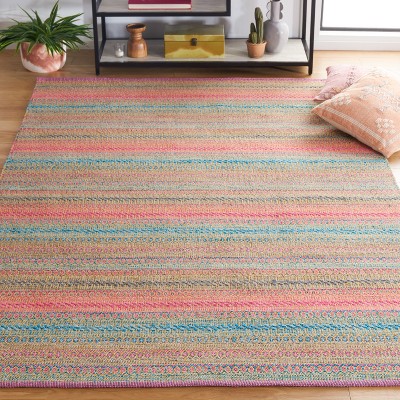 Handwoven Multicolor Cotton Flat Weave Area Rug