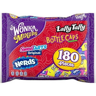 Mix Ups Laffy Taffy Bottlecaps SweeTARTS & Nerds Halloween Candy Variety Pack - 43.7oz/180ct