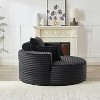 KTMBDW 55" Oversized Round Chair Lounge Chaise Indoor, Cloud Large Circle Chair, Fluffy Modern Sleeper Sofa Bed for Reading - 3 of 4