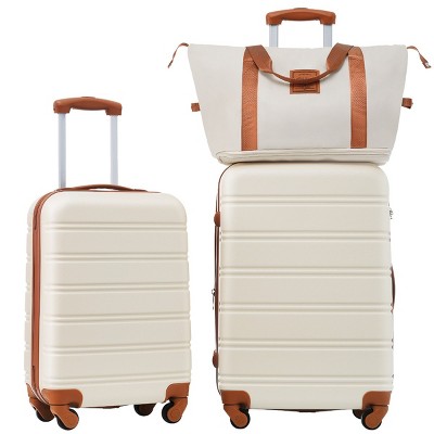 Lightweight Hardshell Luggage Set with TSA Lock and Spinner Wheels for Vacation or Business 20" 24" and Bag - Cuddlewood