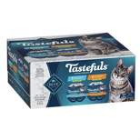 Blue Buffalo Tastefuls Savory Singles Adult Cuts in Gravy Wet Cat Food Variety Pack with Chicken and Turkey Entrée - 12ct/31.2oz