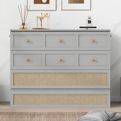 Queen Size Murphy Bed with Large Drawers