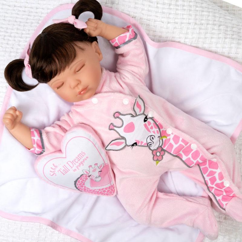 Paradise Galleries Reborn Toddler Doll with Heartbeat- Sleeping Tall Dreams, 20 inches, SoftTouch Vinyl, Weighted Body, 5-Piece Reborn Doll Set, 1 of 11
