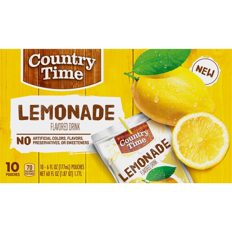 Country Time Lemonade - 10pk/6 fl oz Pouches, 5 of 10
