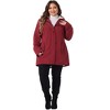 Agnes Orinda Women's Plus Size Fall Long Sleeve Hooded Warm Barn Jackets with Pockets - 3 of 4