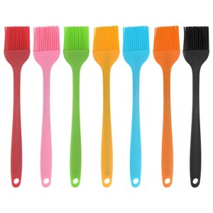 Unique Bargains Silicone Cooking Heat-Resistant Portable Pastry Brush 7 Colors 7 Pack - 1 of 4