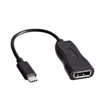 V7 V7UCDP-BLK-1N USB-C Male to DisplayPort Female Adapter Black V7UCDP-BLK-1E