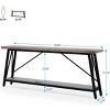 Syemin Console Tables Industrial Sofa Table, Extra Long Entryway Console, Console Table Behind Couch, Narrow Sofa Table, Gray, 70.87"*11.61"*31.5" - 3 of 4