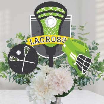 Big Dot of Happiness Lax to the Max Lacrosse Party Centerpiece Sticks Table Toppers Set of 15