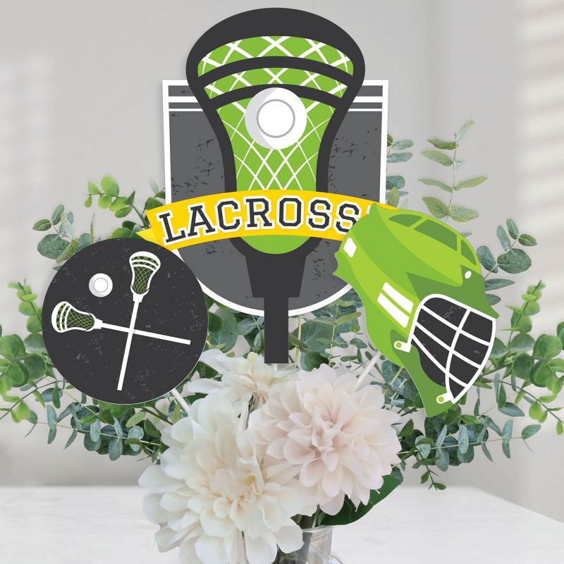 Big Dot of Happiness Lax to the Max Lacrosse Party Centerpiece Sticks Table Toppers Set of 15, 1 of 9