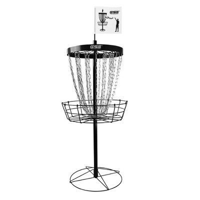 GSE Deluxe 24-Chain Disc Golf Targets Basket, Metal Flying Disc Golf Practice Basket