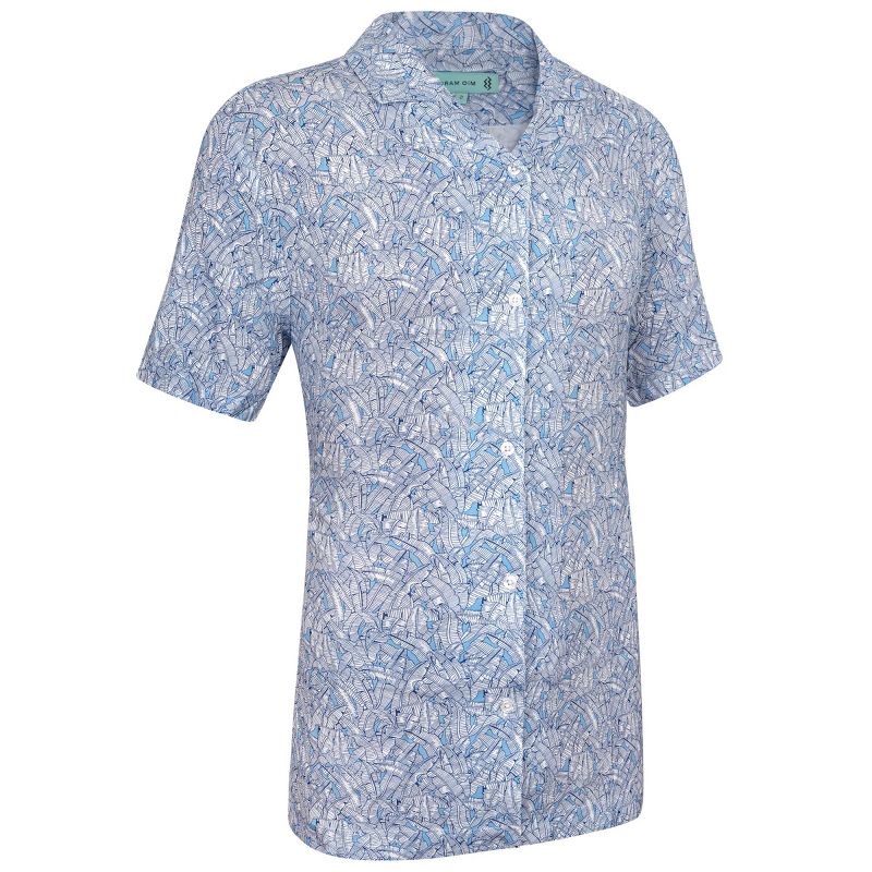 Mio Marino Mens Casual Button-Down Hawaiian Short Sleeve Shirt, 1 of 6