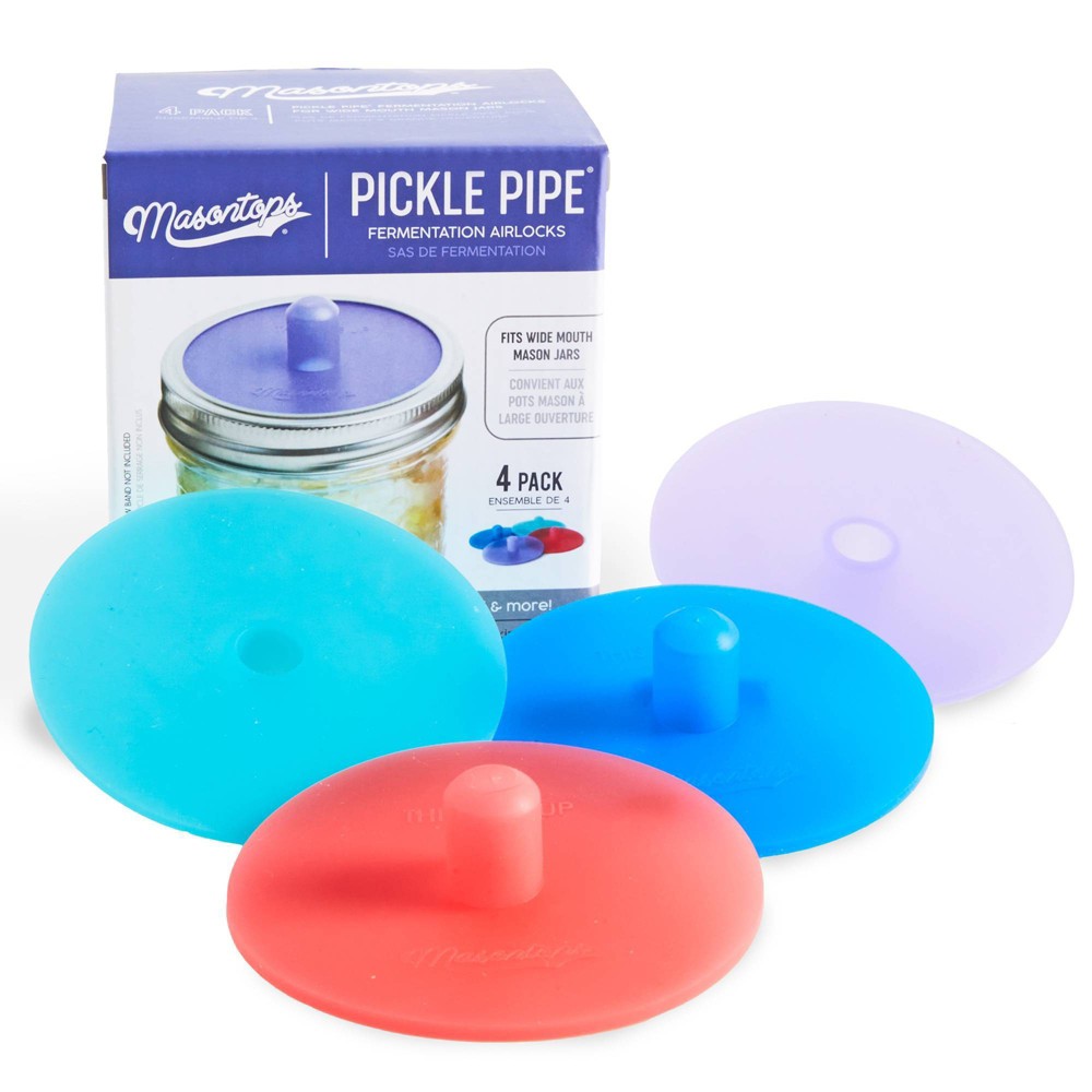 Photos - Pan Masontops 4pk Pickle Pipe Fermentation Airlocks Wide