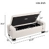 Grungis Rectangular Storage Bench with Hinged Lid for Seating,Modern Upholstered Storage Ottoman,Storage Ottoman Benches for Living Room,Bedroom - 3 of 4