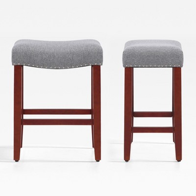 WestinTrends 24" Upholstered Saddle Seat Counter Stool