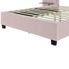 Okak Size Velvet Platform Bed Frame Upholstered Modern Bed with Big Headboard Noise-Free No Springs Required Easy to Assemble - 4 of 4