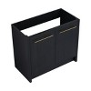 SEVOBAL Bathroom Storage Cabinets Freestanding Vanity With Soft Close Doors And Modern Storage for Homes, Black, 35.06"*17.94"*30.31" - 2 of 4