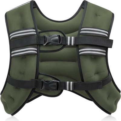 Attop Weighted Vest 6-30 lbs for Exercise, Strength Training, Running, Fitness, Muscle Building, Weightlifting, Green