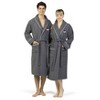 Linum Home Textiles Hotel Collection 100% Turkish Cotton Unisex Waffle Terry Embroidered Bathrobe with Satin Piped Trim - Halloween Gnomes - 2 of 3