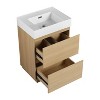 NicBex Bathroom Vanity with Sink,Modern Bathroom Sink Vanity with 2 Drawers,24/30 inch Bathroom Sink Cabinet for Bathroom,Oak/Brown - 2 of 4