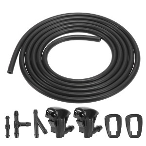 Unique Bargains Front Windshield Washer Nozzles Kit 85381-44010 for Toyota Sienna Solara Tacoma Black - 1 of 4